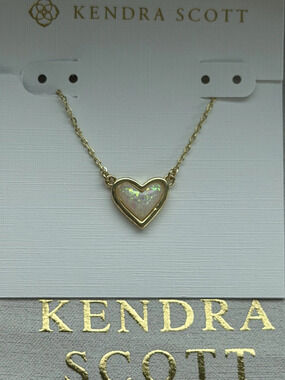 Kendra Scot Pearl Heart Pendant Necklace